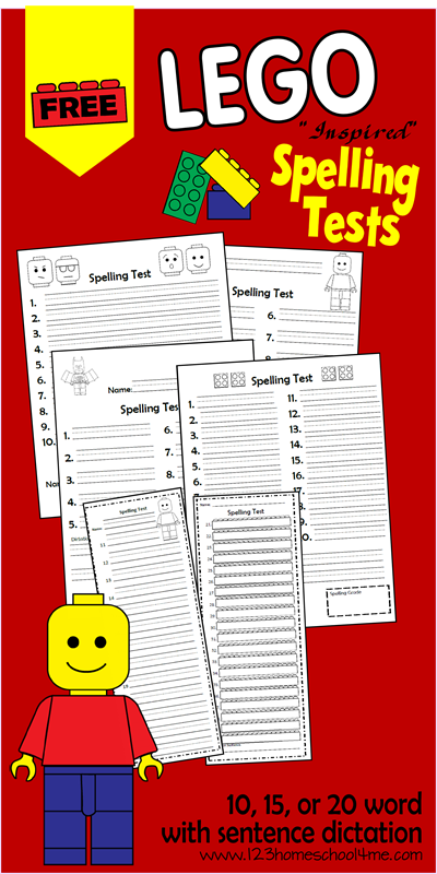 FREE Lego Spelling Test Printables and Blank Worksheets | Free ...