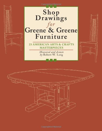 Shop Drawings for Greene & Greene Furniture: 23 American Arts and Crafts Masterpieces, by Robert Lang
