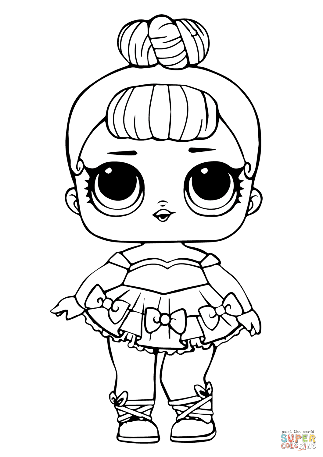 LOL Doll Miss Baby Glitter coloring page Free Printable