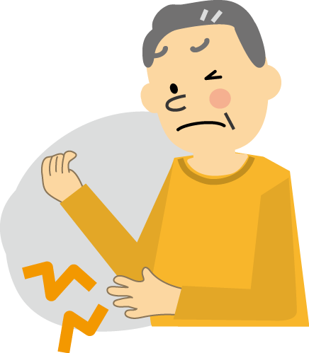 肩こり 関節痛 食欲不振 鬱 めまい 耳鳴り 水虫 人物のイラスト 無料イラスト
