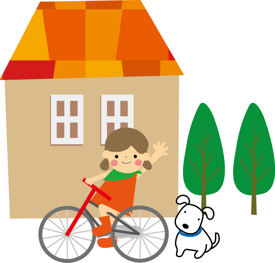 家と子供のイラスト 無料イラスト フリー素材