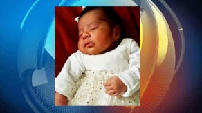 Foto: Eliza de la Cruz de apenas tres semanas de nacida.