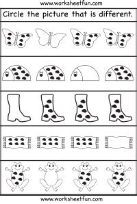  same and different one worksheet free printable worksheets