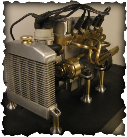 Photo Model on Cylinder Four Stroke Spark Ignition Model Engine   Plans Available