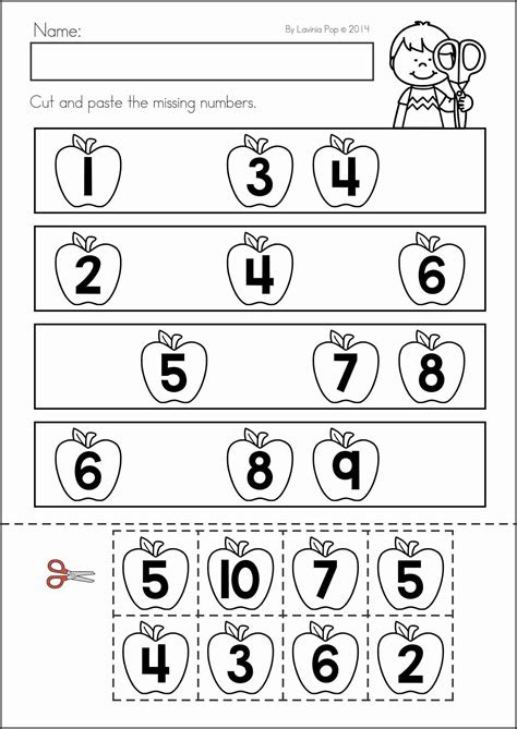  kindergarten cut and paste worksheet