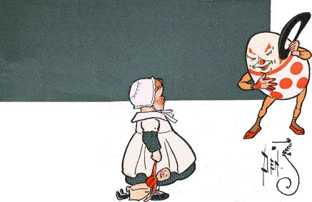 Humpty Junior bows to a little girl