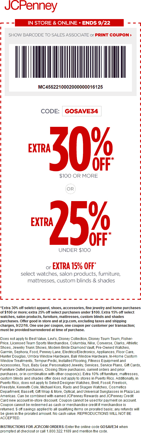 JCPenney Coupons - Extra 15% off at JCPenney, or online via promo code ...