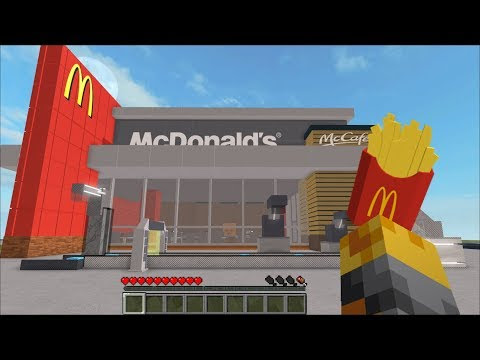 Minecraft WORKING AT MCDONALDS WITH OUR ZOMBIE / BUILDING 
