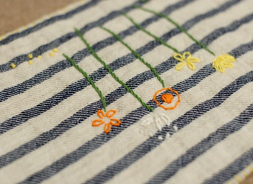 Spring flowers mini quilt