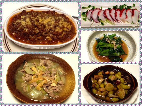 豆腐のミートグラタン 白菜と豚肉の柚子胡椒風味 タコと銀杏とエリンギのアヒージョ よっしぃの今日のご飯 料理 レシピ