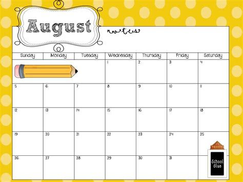  free printable school calendars templates teacher calendar preschool