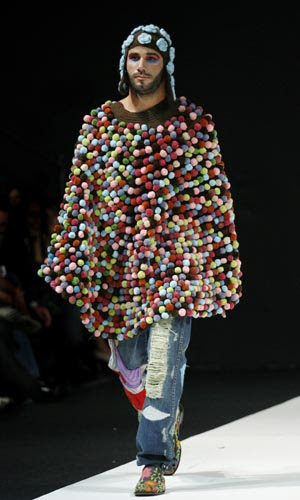 the worst poncho and hat for a guy ever
