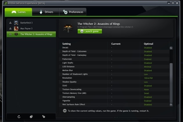 Gallery Photo: Nvidia GeForce Experience pictures