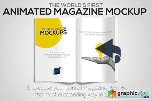 Download Animated Magazine/Brochure Mockup » Free Download Vector Stock Image Photoshop Icon