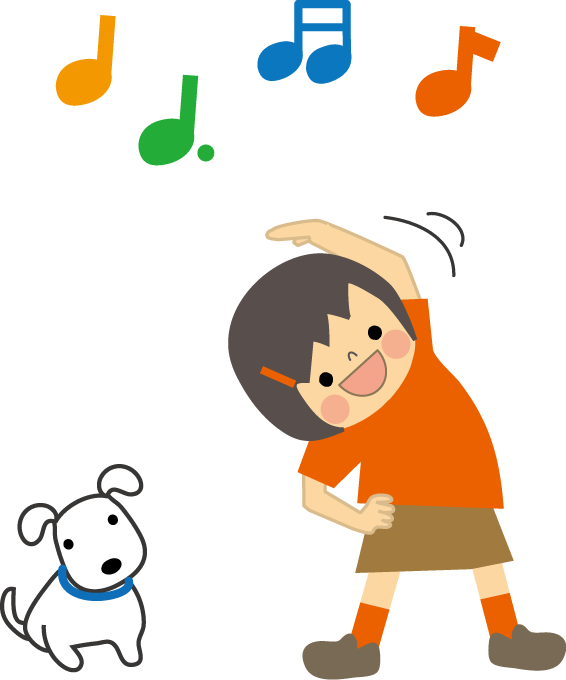 ラジオ体操のイラスト 無料イラスト