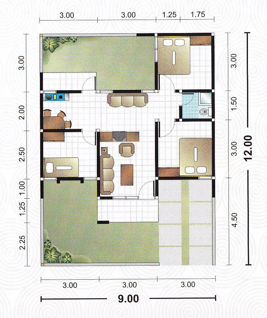 Denah Rumah Minimalis 1 Lantai Ukuran 9x12 Desain Rumah Minimalis Denah Rumah Minimalis 1 Lantai Ukuran 9x12 Desain Rumah Minimalis