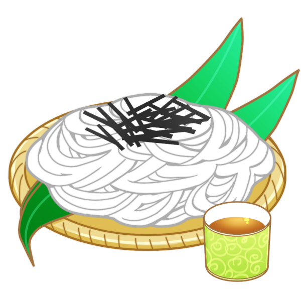 冷やしうどん ざるうどんのイラスト かわいいフリー素材が無料のイラストレイン