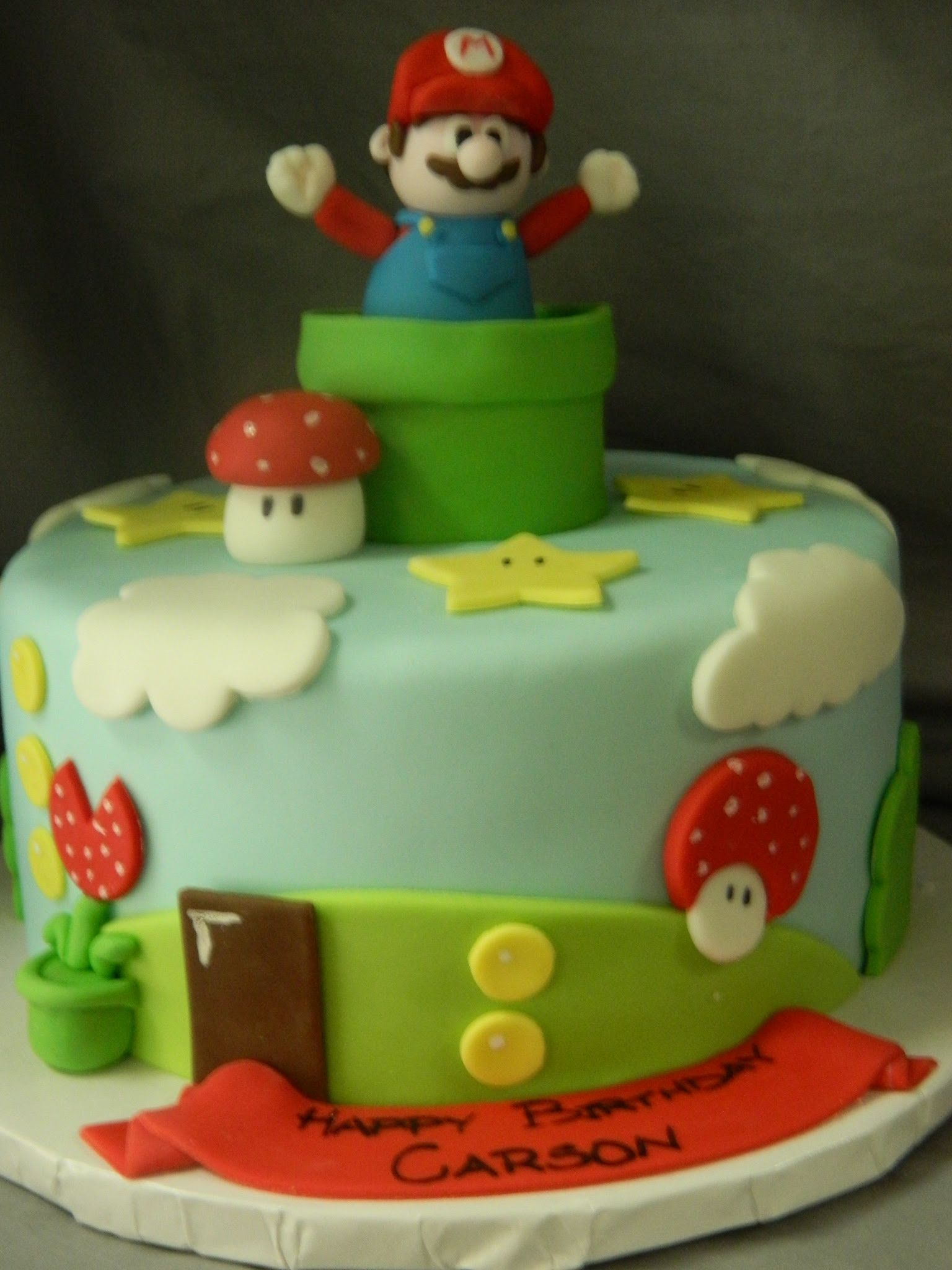 Super Mario Themed Custom Cake Hey Cupcake