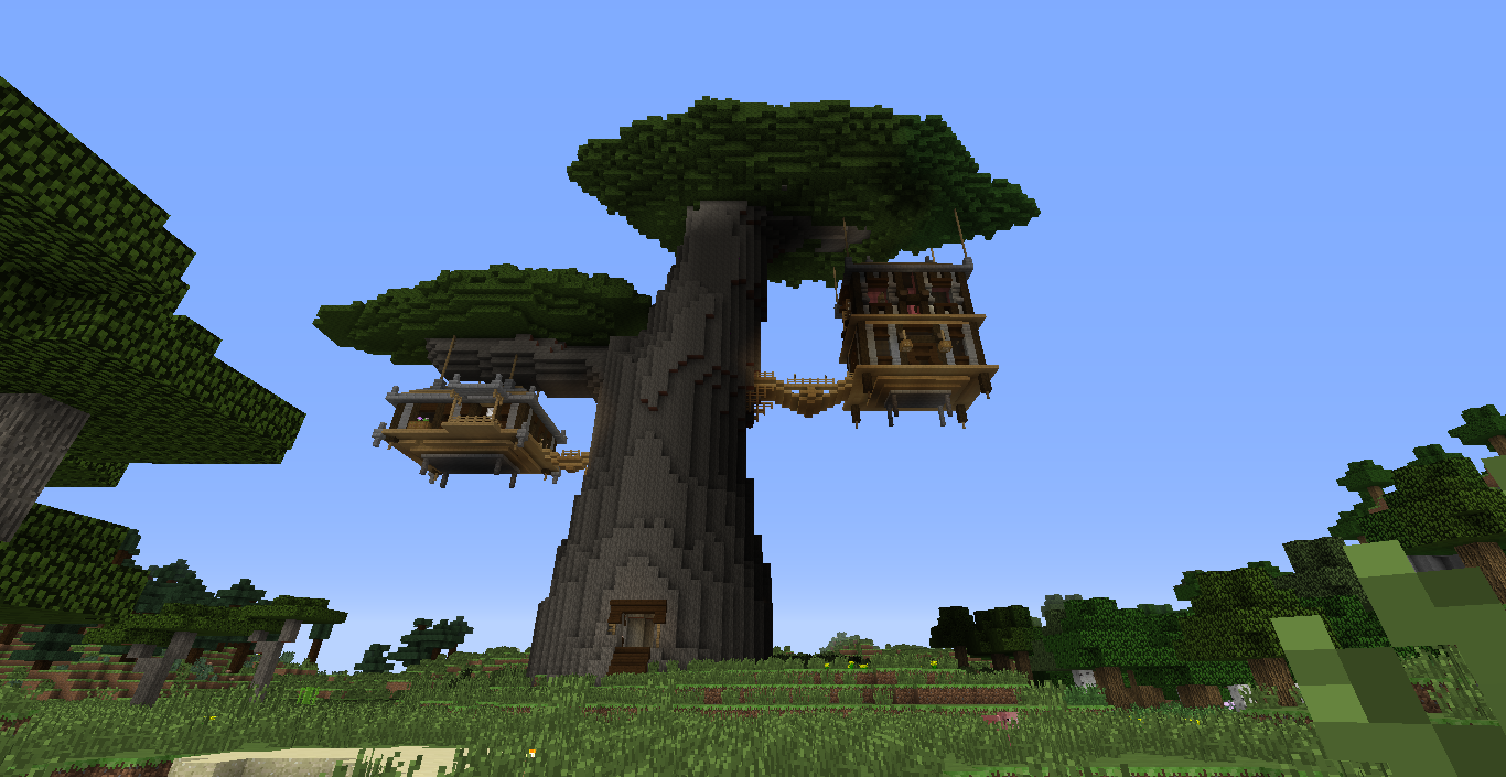Mega Acacia Tree Build Finally Finished(: : Minecraft