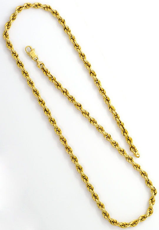 Foto 3, KORDEL-GOLDKETTE, GELBGOLD-HALSKETTE 14 KARAT KARABINER, K2576