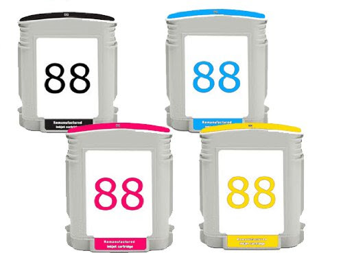 UCI - HI - 88 [4 inchiostro=ONE SET=BMCY] 4 ( 1SET ) compatibile inchiostro cartuccias sostituzione for HP OFFICEJET Pro K5400, K5400dn, K5400dtn, K5400dtwn, K5400n, K550, K550dtn, K550dtwn, K8600, K8600dn, L7480, L7580, L7590, L7680, L7700, L7750, L7780, stampante, HP88BK XL(C9396AE) 2580 pages, HP88C XL(C9391AE) 1840 pages, HP88M XL(C9392AE) 2190 pages, HP88Y XL(C9393AE) 1650 pages BY UCI