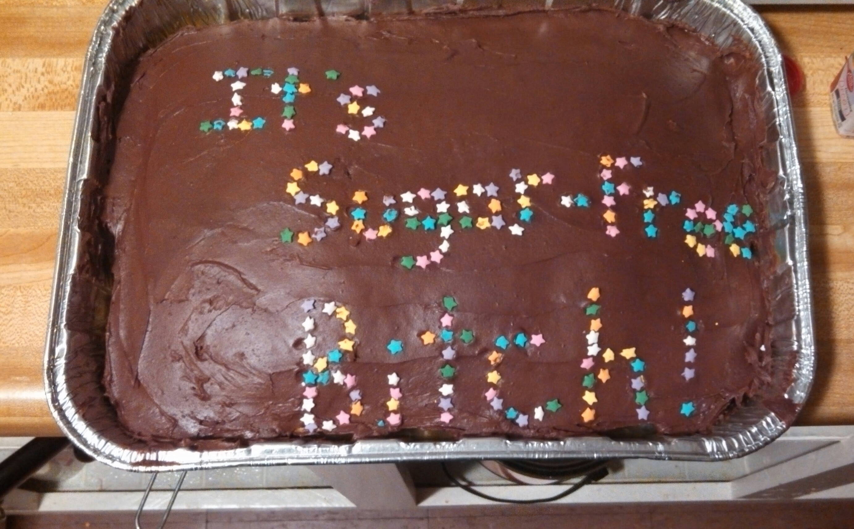My Coworker Was Recently Diagnosed As Diabetic And Was Bummed That He Couldn T Have A Birthday Cake I Found Sugar Free Cake Mix And Made This For Him As A Surprise Pics