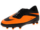 Nike Kids - JR Hypervenom Phelon FG (Toddler/Little Kid/Big Kid) (Black/Bright Citrus/Black) - Footwear