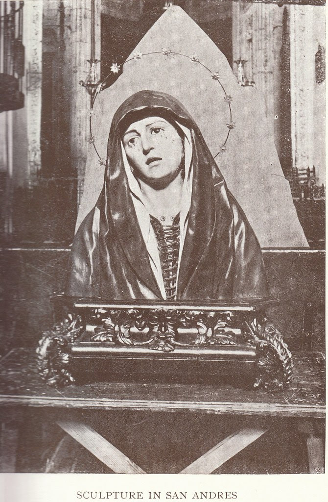 Dolorosa de Pedro de Mena en la Iglesia de San Andrés hacia 1900