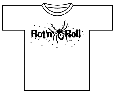 Rot N Roll 蜘蛛とスカルtシャツ メンズ レディース 黒 白 Tシャツジャパン T Shirts Jp 日本語 日本製tシャツ通販