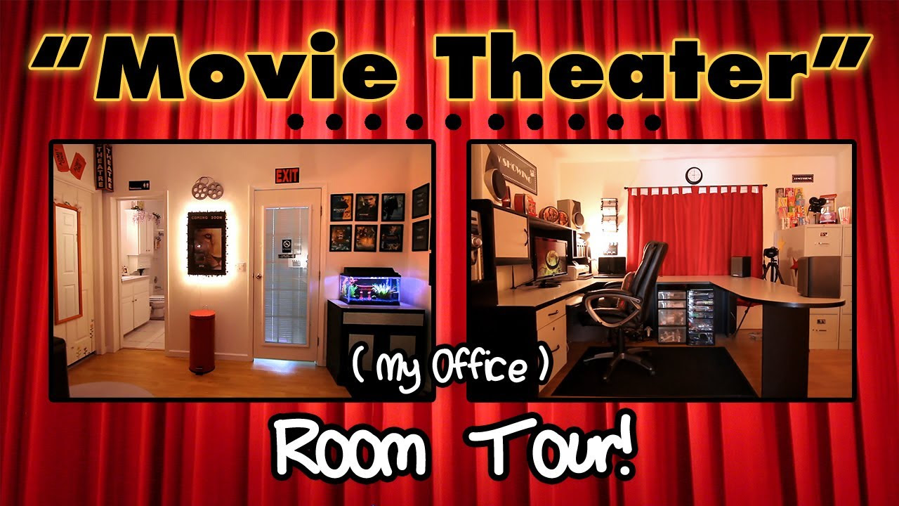 My "Movie Theater" Office Room Tour - YouTube