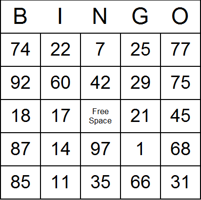 Download Numbers Bingo Card Printables Free - Education ...