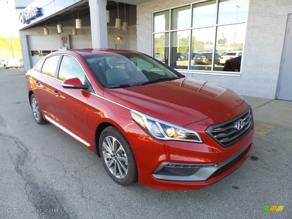 2017 Scarlet Red Hyundai Sonata Sport #116020823 Photo #9  GTCarLot
