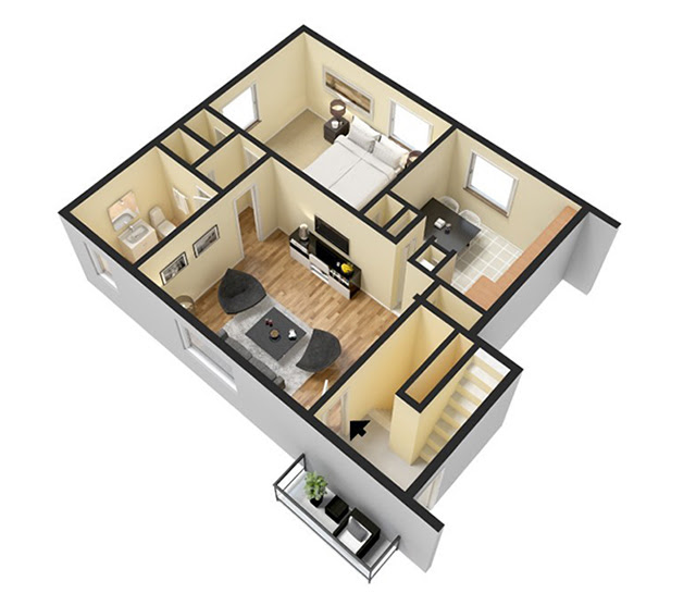 Small House Plans Under 500 Sq Ft 3d Small House Plans Under 500 Sq Ft 3d