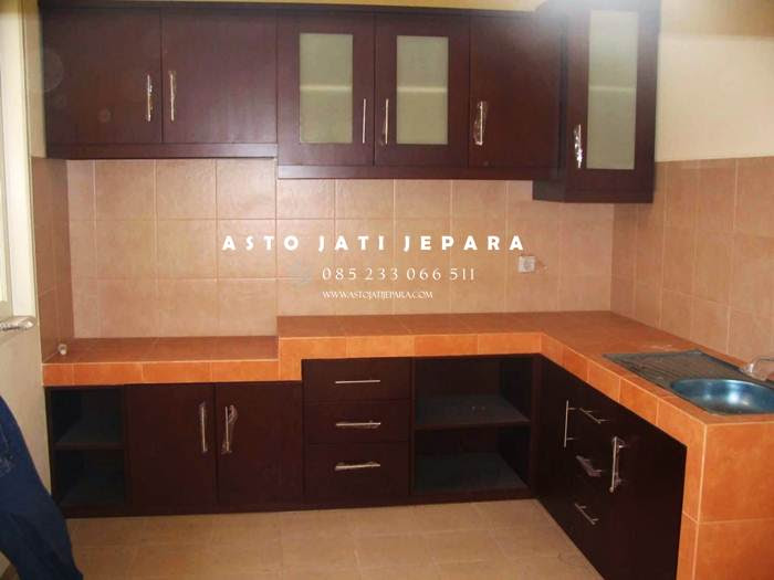 Model Kitchen Set Kayu Minimalis Modern Terbaru Asto 