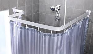 Amazon.com - Bendable Shower Curtain Rod, White Finish - Circular 