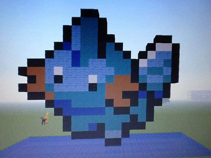 Mudkip pixel art | My Minecraft Pixelart with Friends! :3 | Pinterest