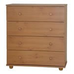 Best Reviews of Chest of Drawers Antique Pine Finish 4 Drawer Metal Runners