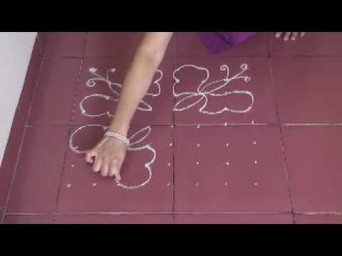 See, Enjoy and learn to draw attractive butterflies in rangoli patterns.