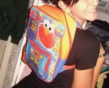 And if you weren't rocking the surf brand bag, you were definitely using a child's cartoon backpack.