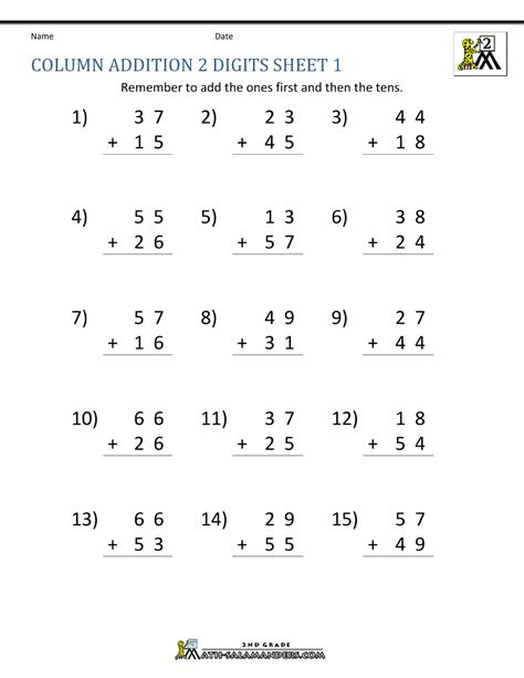 Wish list · 2 digit double addition with and without regrouping worksheets 1st grade math. 2 digit addition worksheets