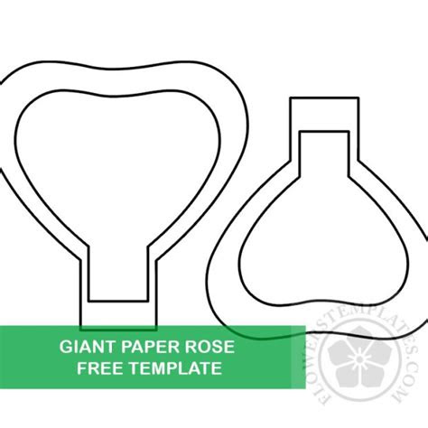Free large paper rose template printable. giant paper rose template printable flowers templates