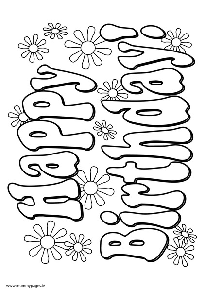 Birthday Coloring Pages For Teacher