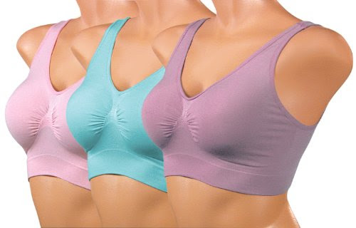 Sous-vêtements de sport Soutien-gorge Ahh Bra couleur (Rose, Bleu, Mauve) - Lot de 3 Taille XL LIMITED DISCOUNT TODAY