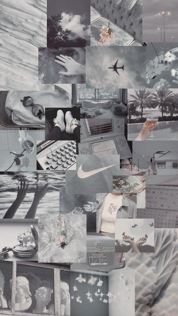 Aesthetic Illustration Iphone Grey Aesthetic Wallpaper