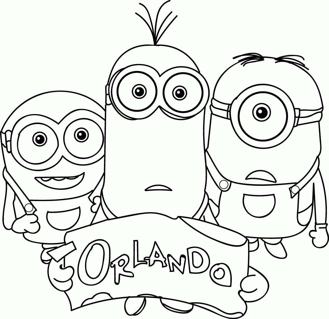 Minion valentine coloring pages