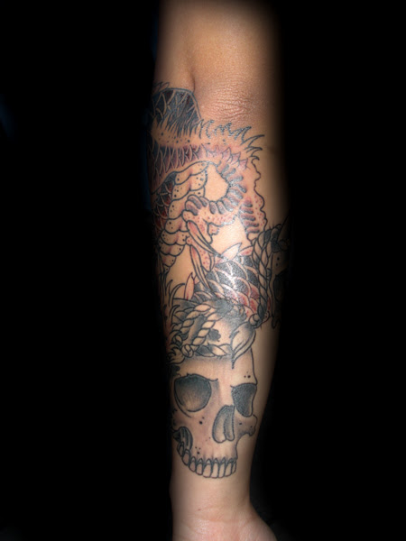 Tagged asian unfluenced, black and grey, blackwork., red hot and blue tattoo 