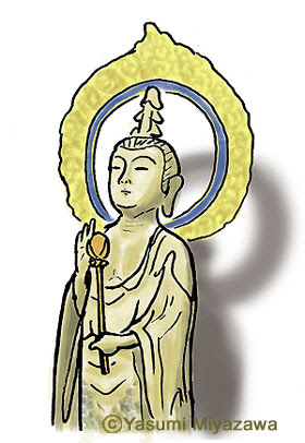 宮澤やすみ 公式サイト イラスト集 仏像 寺院 和菓子 歌舞伎 料理 マンガ Etc