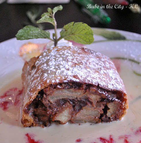 Calvados Apple Strudel, with Vanilla Sauce RM20