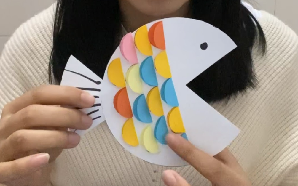 五颜六色的鱼儿简易幼儿园小手工diy手工制作 哔哩哔哩 つロ干杯 Bilibili