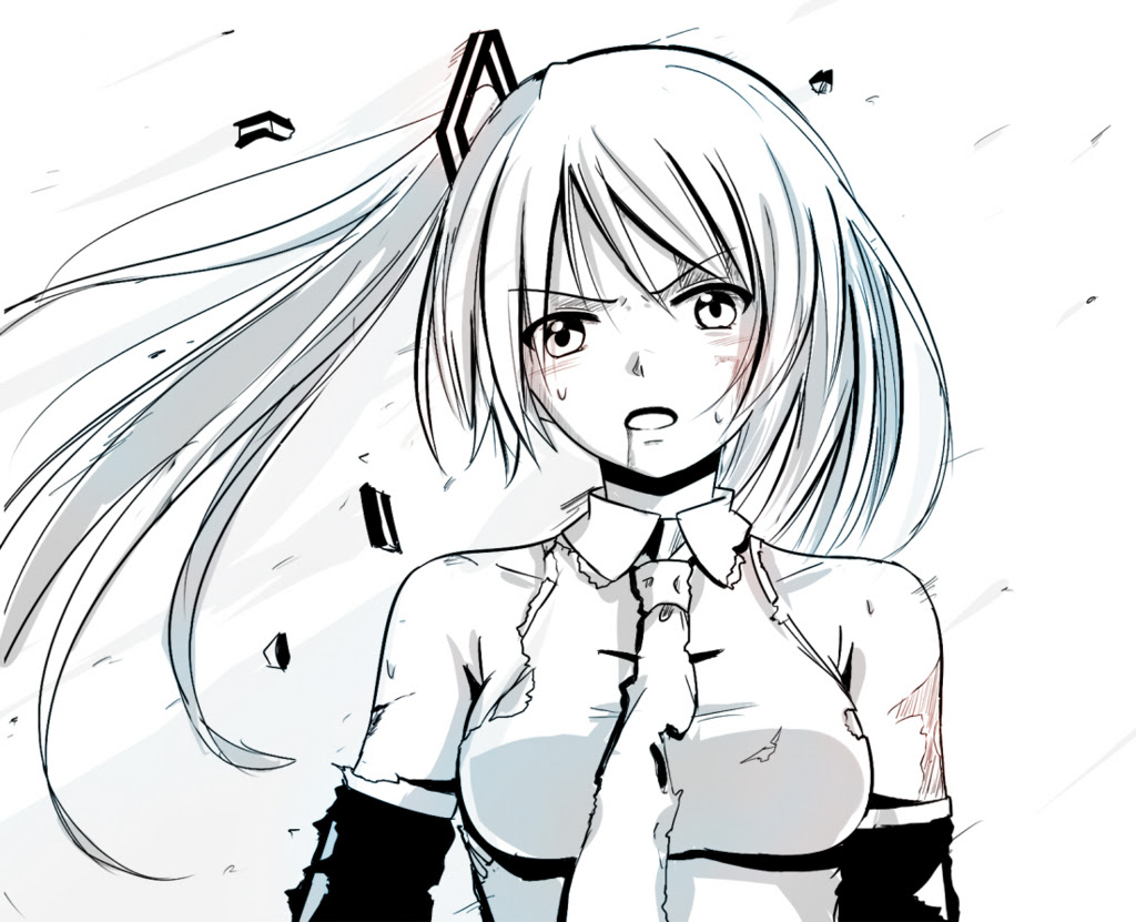漫画の絵っぽくミクさんを描いてみた バレットのお絵描きブログ